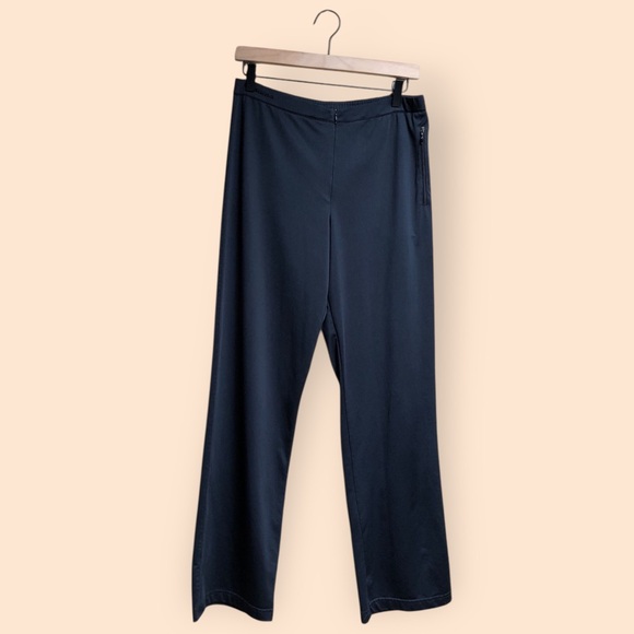 Vintage 90s Bolle Sport Black Pull On Pants Tennis Track Golf Sportswear Women M - Picture 1 of 10